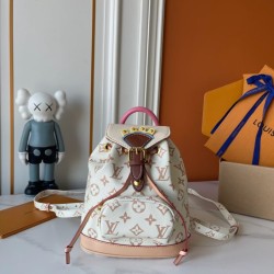 Replica Zaino Montsouris Mini Crafty LV M2A079 bianco