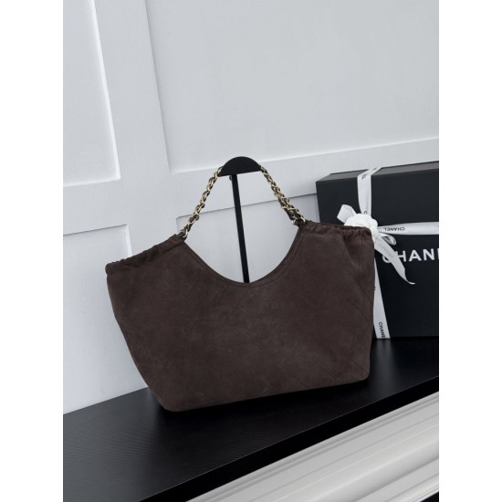 Replica Borsa shopping/hobo Chanel Neo Cabas piccola AS6475 camoscio marrone Replica Borsa shopping/hobo Chanel Neo Cabas piccola AS6475 camoscio marrone