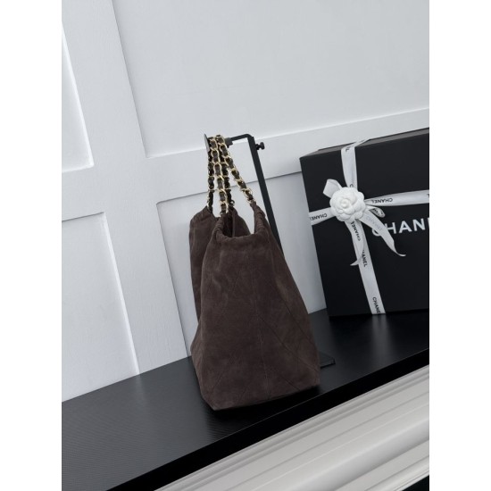 Replica Borsa shopping/hobo Chanel Neo Cabas piccola AS6475 camoscio marrone Replica Borsa shopping/hobo Chanel Neo Cabas piccola AS6475 camoscio marrone