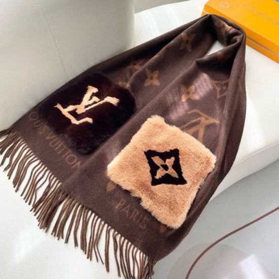 Replica Sciarpa/scialle LV con tasche in cashmere 46x190cm Replica Sciarpa/scialle LV con tasche in cashmere 46x190cm