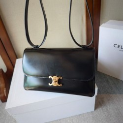 Borsa Celine Classique Triomphe LE 17 in pelle di vitello lucida 27,5cm