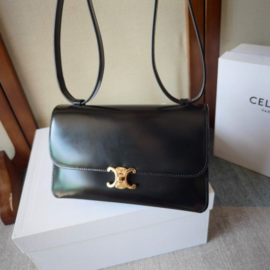 Replica Borsa Celine Classique Triomphe LE 17 in pelle di vitello lucida 27,5cm Replica Borsa Celine Classique Triomphe LE 17 in pelle di vitello lucida 27,5cm