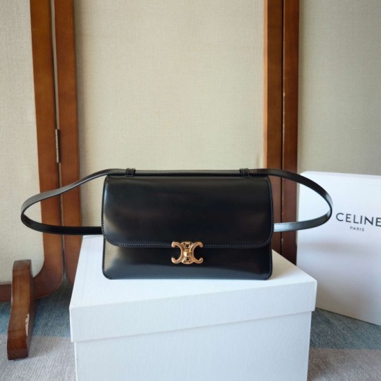 Replica Borsa Celine Classique Triomphe LE 17 in pelle di vitello lucida 27,5cm Replica Borsa Celine Classique Triomphe LE 17 in pelle di vitello lucida 27,5cm