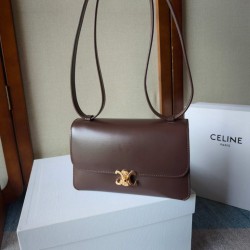 Borsa Celine Classique Triomphe LE 17 in pelle di vitello lucida 27,5cm
