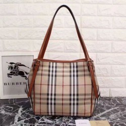 Replica Alta Qualità Haymarket Check Tote Borse 8886 Marrone