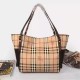 Riproduzione Fedele Haymarket House Check Tote Borse Caffè imitazioni Replica Alta Qualità Haymarket House Check Tote Borse Caffè