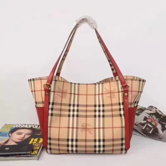 Riproduzione Fedele Haymarket House Check Tote Borse Chiaretto imitazioni Replica Alta Qualità Haymarket House Check Tote Borse Chiaretto