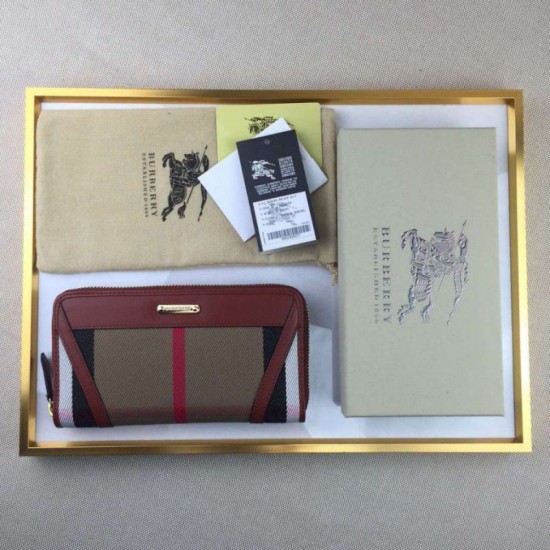 Riproduzione Fedele replica House Check Portafoglio B8849 Marrone imitazioni Replica Alta Qualità House Check Portafoglio B8849 Marrone