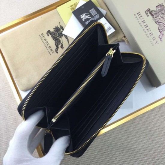 Riproduzione Fedele Alta gamma replica House Check Portafoglio B8849 Nero imitazioni Replica Alta Qualità Alta gamma House Check Portafoglio B8849 Nero