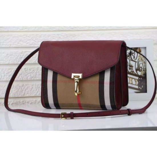 Riproduzione Fedele Macken House Check Crossbody Borse Marrone imitazioni Replica Alta Qualità Macken House Check Crossbody Borse Marrone