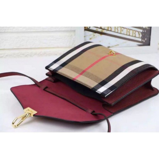 Riproduzione Fedele Macken House Check Crossbody Borse Marrone imitazioni Replica Alta Qualità Macken House Check Crossbody Borse Marrone