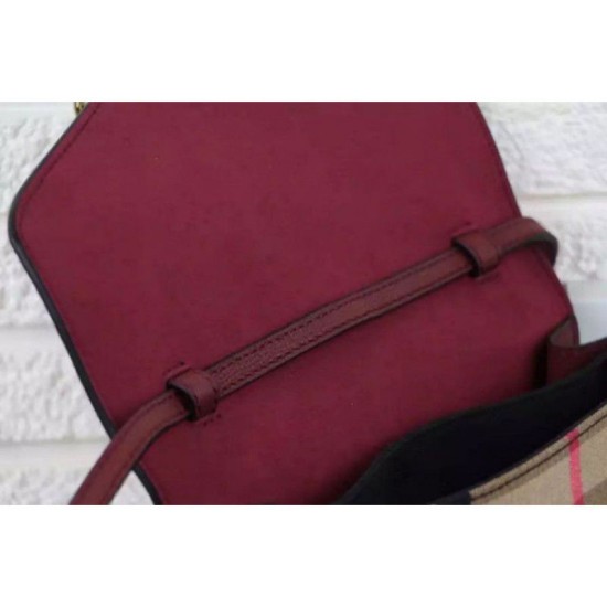 Riproduzione Fedele Macken House Check Crossbody Borse Marrone imitazioni Replica Alta Qualità Macken House Check Crossbody Borse Marrone