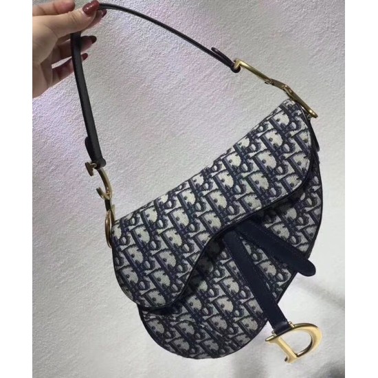 Borsa da Saddle Christian Dior M0446 Blu Scuro Dupe Perfetta Cloni Firmate Borsa da Saddle Christian Dior M0446 Blu Scuro imitazioni