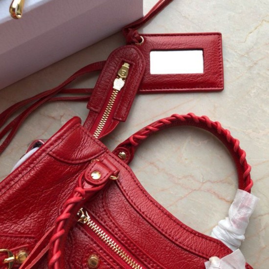 Balenciaga 295S Classic Mini City Gold Red Dupe Perfetta Cloni Firmate Balenciaga 295S Classic Mini City Gold Red imitazioni