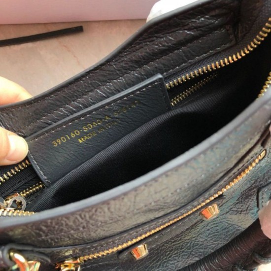 Balenciaga 295S Classic Mini City Gold Verde scuro Dupe Perfetta Cloni Firmate Balenciaga 295S Classic Mini City Gold Verde scuro imitazioni
