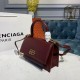 Borsa a tracolla Satchel Sharp XS Balenciaga Bordeaux Dupe Perfetta Cloni Firmate Borsa a tracolla Satchel Sharp XS Balenciaga Bordeaux imitazioni