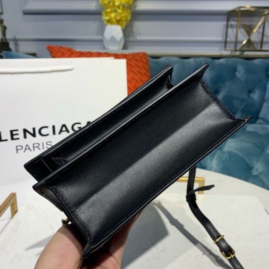 Borse Replica Alta Qualità a tracolla Balenciaga Sharp XS Satchel nera Dupe Perfetta Cloni Firmate Borse Replica Alta Qualità a tracolla Balenciaga Sharp XS Satchel nera imitazioni