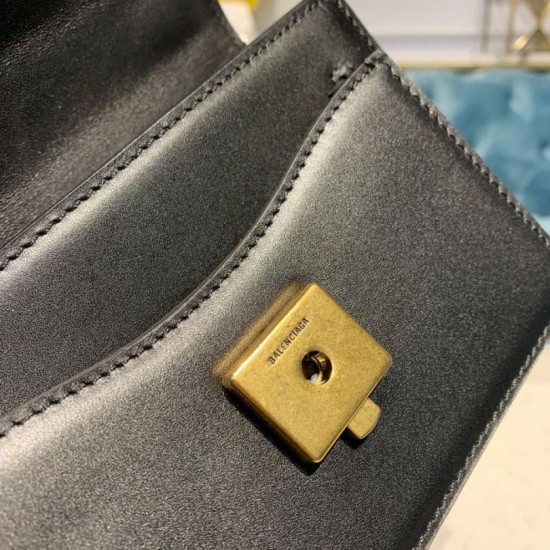 Borse Replica Alta Qualità a tracolla Balenciaga Sharp XS Satchel nera Dupe Perfetta Cloni Firmate Borse Replica Alta Qualità a tracolla Balenciaga Sharp XS Satchel nera imitazioni