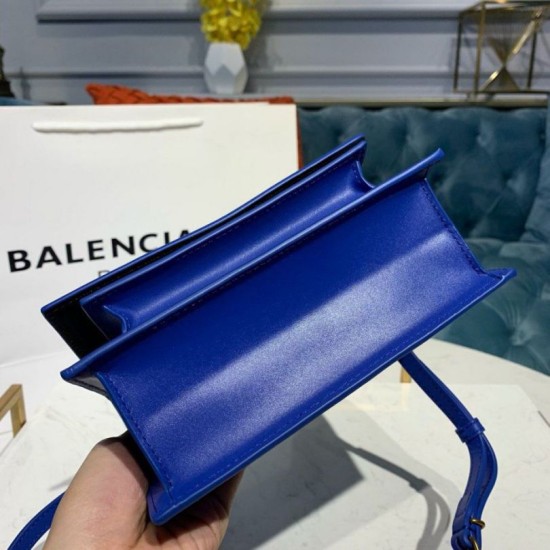 Borse Replica Alta Qualità a tracolla Balenciaga Sharp XS Satchel blu Dupe Perfetta Cloni Firmate Borse Replica Alta Qualità a tracolla Balenciaga Sharp XS Satchel blu imitazioni