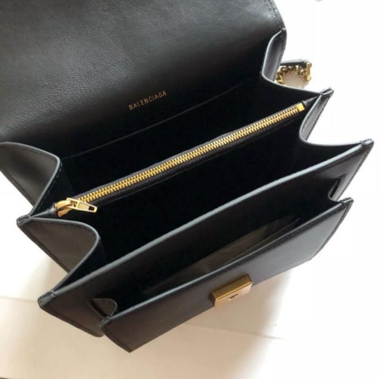 Cloni Firmate replica a catena Sharp Balenciaga Nera imitazioni