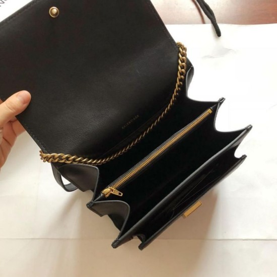 Cloni Firmate replica a catena Sharp Balenciaga Nera imitazioni