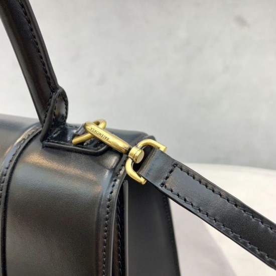Borsa a tracolla media Clessidra Balenciaga nera Dupe Perfetta Cloni Firmate Borsa a tracolla media Clessidra Balenciaga nera imitazioni