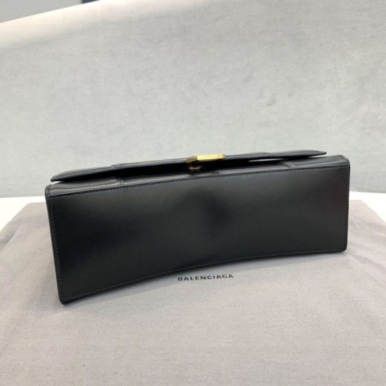 Borsa a tracolla media Clessidra Balenciaga nera Dupe Perfetta Cloni Firmate Borsa a tracolla media Clessidra Balenciaga nera imitazioni