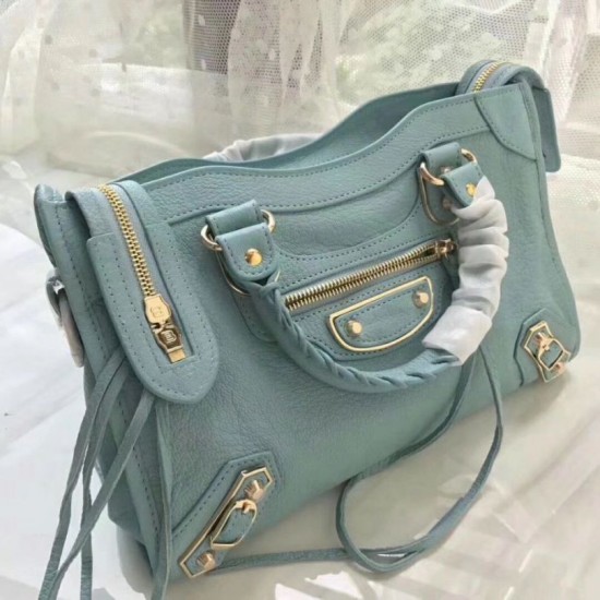 Borse Firmate Replica Balenciaga Classic Metallic Edge City agnello azzurra Dupe Perfetta Cloni Firmate Borse Firmate Replica Balenciaga Classic Metallic Edge City agnello azzurra imitazioni