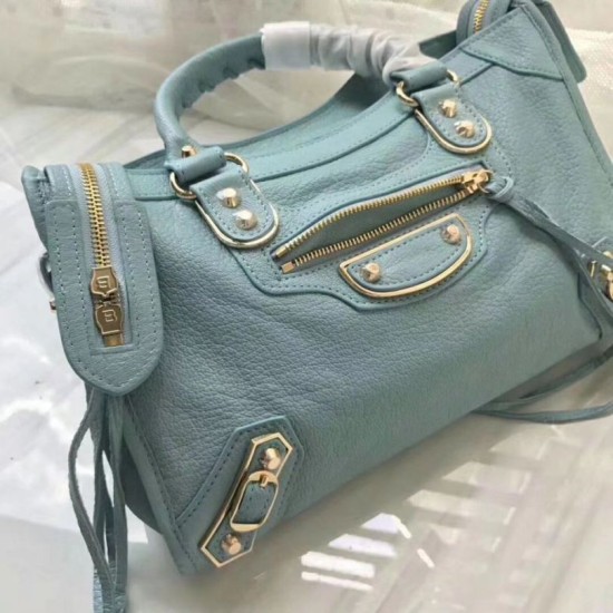 Borse Firmate Replica Balenciaga Classic Metallic Edge City agnello azzurra Dupe Perfetta Cloni Firmate Borse Firmate Replica Balenciaga Classic Metallic Edge City agnello azzurra imitazioni