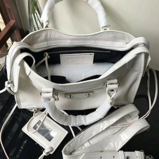 Borsa Balenciaga Classic Metallic Edge City agnello bianca Dupe Perfetta Cloni Firmate Borsa Balenciaga Classic Metallic Edge City agnello bianca imitazioni