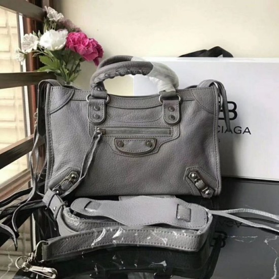 Borsa Balenciaga Classic Metallic Edge City agnello grigia Dupe Perfetta Cloni Firmate Borsa Balenciaga Classic Metallic Edge City agnello grigia imitazioni