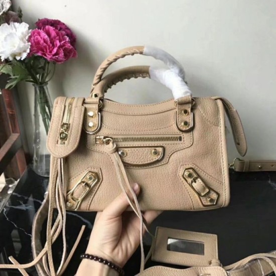 Borsa Balenciaga Classic Metallic Edge City agnello Albicocca Dupe Perfetta Cloni Firmate Borsa Balenciaga Classic Metallic Edge City agnello Albicocca imitazioni