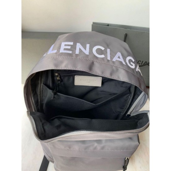 Zaino Ruota Balenciaga Nylon Grigio Dupe Perfetta Cloni Firmate Zaino Ruota Balenciaga Nylon Grigio imitazioni