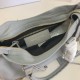 Borsa da città Balenciaga Classic con bordo metallizzato azzurro Dupe Perfetta Cloni Firmate Borsa da città Balenciaga Classic con bordo metallizzato azzurro imitazioni