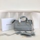 Borsa da città Balenciaga Classic con bordo metallizzato azzurro Dupe Perfetta Cloni Firmate Borsa da città Balenciaga Classic con bordo metallizzato azzurro imitazioni