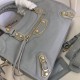 Borsa da città Balenciaga Classic con bordo metallizzato azzurro Dupe Perfetta Cloni Firmate Borsa da città Balenciaga Classic con bordo metallizzato azzurro imitazioni