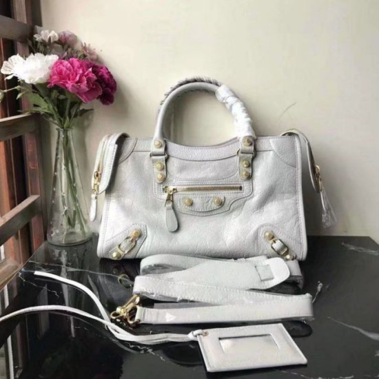 Balenciaga Classic Metallic Edge City Borse Imitazioni agnello con fessure per sabbiatura Beige Dupe Perfetta Cloni Firmate Balenciaga Classic Metallic Edge City Borse Imitazioni agnello con fessure per sabbiatura Beige imitazioni