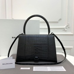 Cloni Firmate Balenciaga Grande 92940 Clessidra Borse Nero imitazioni