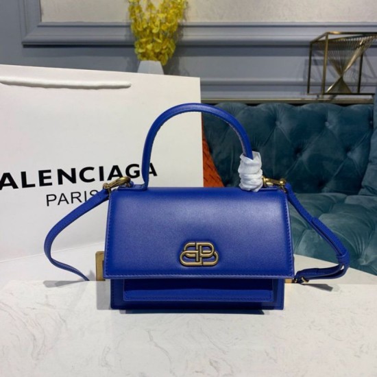 Borse Replica Alta Qualità a tracolla Balenciaga Sharp XS Satchel blu Dupe Perfetta Cloni Firmate Borse Replica Alta Qualità a tracolla Balenciaga Sharp XS Satchel blu imitazioni