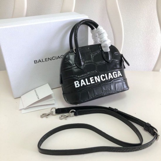 Imitazioni borse griffate a tracolla Balenciaga Ville XXS in pelle stampata coccodrillo nera Dupe Perfetta Cloni Firmate Imitazioni borse griffate a tracolla Balenciaga Ville XXS in pelle stampata coccodrillo nera imitazioni