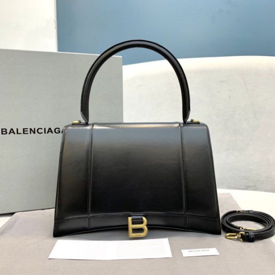 Borsa a tracolla media Clessidra Balenciaga nera Dupe Perfetta Cloni Firmate Borsa a tracolla media Clessidra Balenciaga nera imitazioni