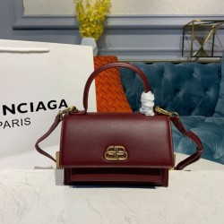 Borsa a tracolla Satchel Sharp XS Balenciaga Bordeaux