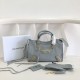 Borsa da città Balenciaga Classic con bordo metallizzato azzurro Dupe Perfetta Cloni Firmate Borsa da città Balenciaga Classic con bordo metallizzato azzurro imitazioni