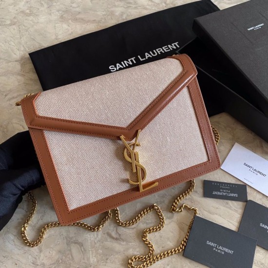 Imitazione YSL Saint Laurent Cassandra Monogram Clasp Bag Marrone Dupe Perfetta Cloni Firmate Imitazione YSL Saint Laurent Cassandra Monogram Clasp Bag Marrone imitazioni