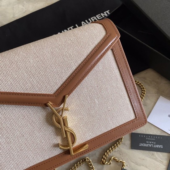 Imitazione YSL Saint Laurent Cassandra Monogram Clasp Bag Marrone Dupe Perfetta Cloni Firmate Imitazione YSL Saint Laurent Cassandra Monogram Clasp Bag Marrone imitazioni