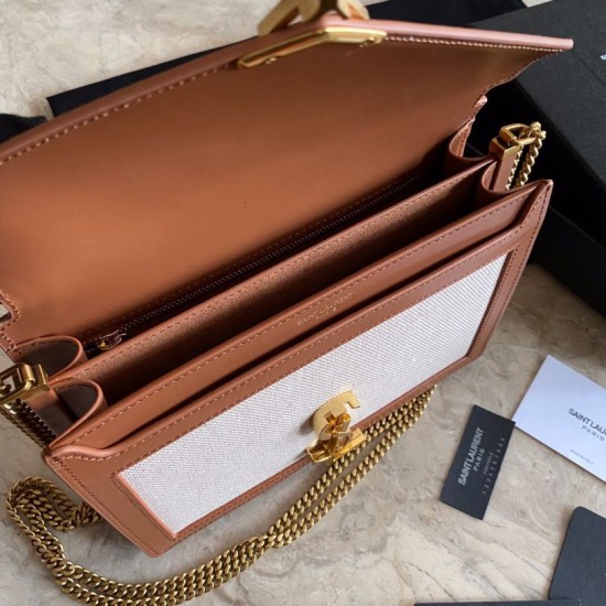 Imitazione YSL Saint Laurent Cassandra Monogram Clasp Bag Marrone Dupe Perfetta Cloni Firmate Imitazione YSL Saint Laurent Cassandra Monogram Clasp Bag Marrone imitazioni