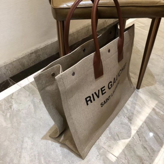 Borsa tote YSL Saint Laurent Rive Gauche grigia Dupe Perfetta Cloni Firmate Borsa tote YSL Saint Laurent Rive Gauche grigia imitazioni
