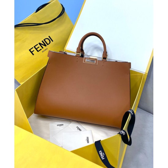 Dupe Borsa piccola Peekaboo X-Tote Light Coffee imitazioni perfette Replica Borsa piccola Peekaboo X-Tote Light Coffee Griffate