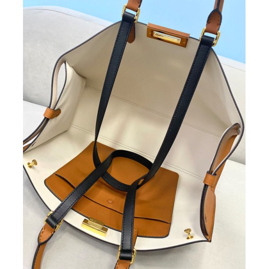 Dupe Borsa piccola Peekaboo X-Tote Light Coffee imitazioni perfette Replica Borsa piccola Peekaboo X-Tote Light Coffee Griffate