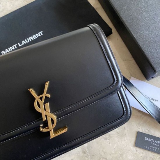 Borsa YSL Saint Laurent Solferino media con monogramma nera Dupe Perfetta Cloni Firmate Borsa YSL Saint Laurent Solferino media con monogramma nera imitazioni